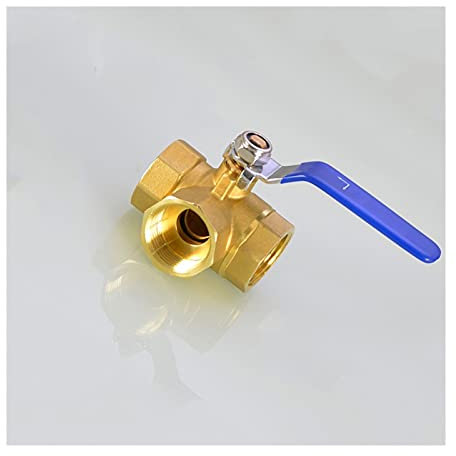 TBZOQAID 3/4inch Female Thread L-Port 3 Way Brass Ball Valve for Water Oil Air Gas