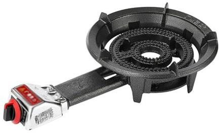 Cuisinière À Gaz 10 KW, Cuisinière À Gaz À Un Seul Brûleur Avec Grille En Fonte Et Protection Anti-extinction, Table De Cuisson Haute Efficacité For Usage Domestique(NG,60x14x34cm)