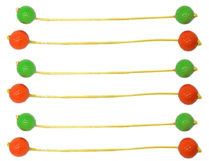 MotiveTech 6 Pezzi di Lancio di Palline, Allenamento per Bambini per Famiglie di Adulti, Palline Sportive di Ricambio, Gioco di Golf, Arancione E Verde