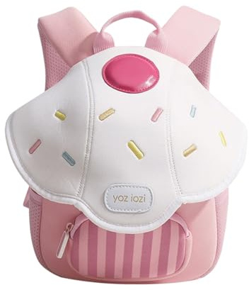 KSJOAIDDE Mochila de viaje con diseño de hongos para 3 a 6 niños pequeños, color verde, 20 x 9 x 23 cm, Rosa: 20 x 9 x 23 cm, 20x9x23cm