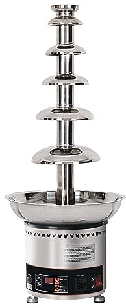 Commercial Chocolate Fountain Machine, 4/5/6/7 Tiers Chocolate Fondue Waterfall Melter, Adjustable Temperature, 304 Stainless Steel Body, Easy To Assemble, for Birthday Party Weddin