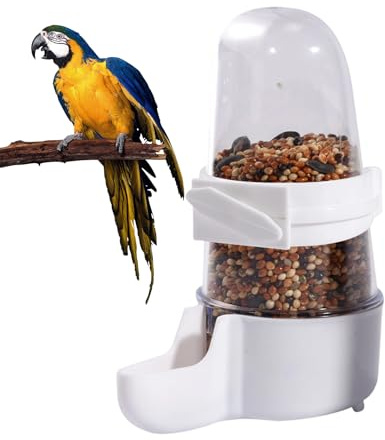 Patifirst Mangiatoio Per Uccelli Senza Spargimento,Beviacqua Per Uccelli Senza Dispersione | Bevitore E Contenitore Per Cibo E Acqua Per Pappagallini Calopsitte Inseparabili Canarini