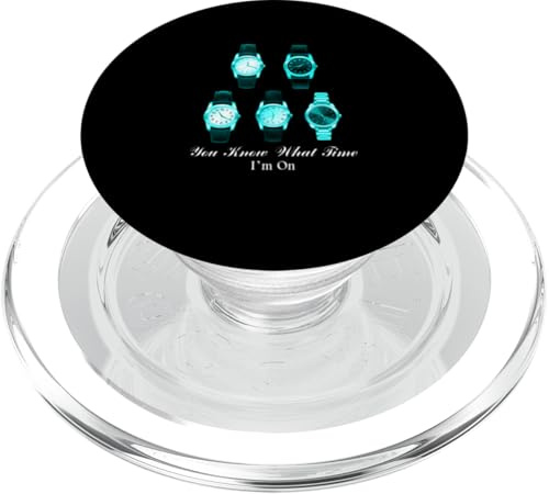 Colore turchese The Time I'm On Grafica turchese PopSockets PopGrip per MagSafe