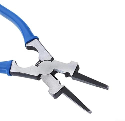 20,3 cm Schweißzange, Flachzange, Mehrzweckwerkzeug mit isoliertem Griff für MIG-Schweißbrenner und Anwendungen, professionelles Schweißwerkzeug (blau)