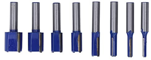 Acouto 8 Pièces Fraise à Rainurer pour le Travail du Bois Couteau de Fraise à Rainurer Droite à Double Tranchant étendu pour Obtenir le Résultat à Double TranchantSlotting Milling