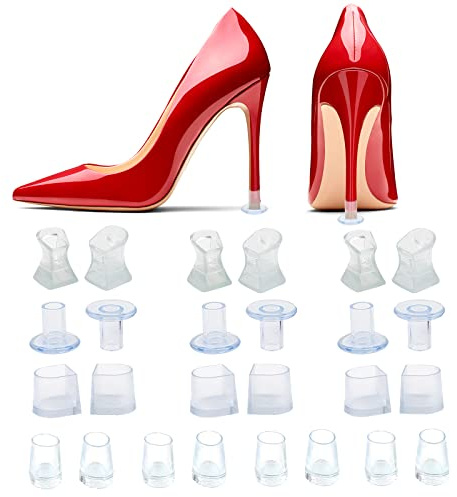 Protezione Tacchi, tacco a spillo Copre tacchi alti Tappi erba per uso quotidiano Matrimonio occasioni formali- 13 coppie (Trasparente)
