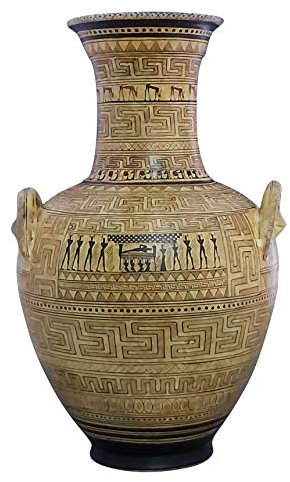 Handgefertigte Dipylon-Amphore Replik | Antikgriechische geometrische Vase | 755-750 v. Chr.