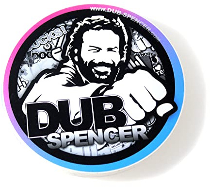 DUB SPENCER Kult Aufkleber in 2 Versionen | You Are in Trouble Decal Patch Ø 95 mm | UV beständig | für Outdoor & Indoor