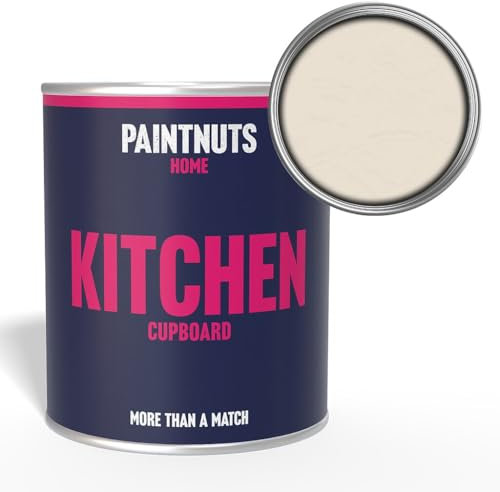 PaintNuts Kitchen Cupboard Paint - RAL-9001 - CREAM Satin 250ml Tin