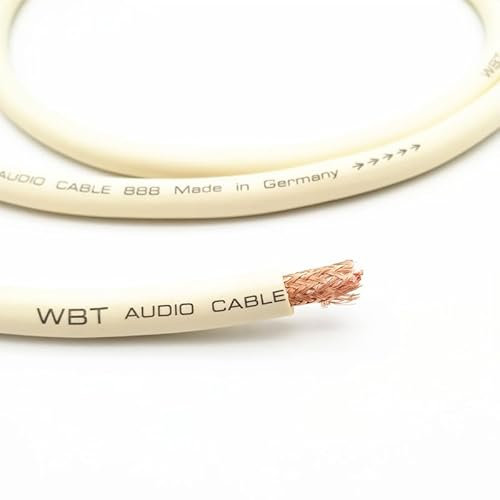 easyhaha WBT 888 2 Core OFC Cavo Audio Sfuso XLR Cavo bilanciato Amplificatore Cavo for Altoparlanti Linea di Segnale RCA Home Theater Centro Surround Filo (Color : WBT-888, Size : 1m)