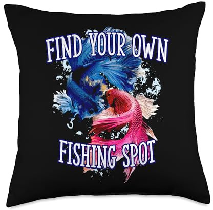 Find Your Own Fishing Spot Hunting Lakes Hunter Lagoon Funny Throw Pillow