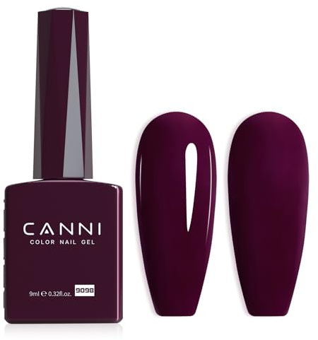 CANNI Vernis à Ongles Gel Semi Permanent rouge foncé deep red Gel Polish Nail Gel UV Soak off Vernis Manucure