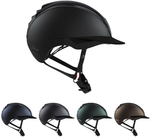 RL24 - Reithelm Duell von Casco inkl. Schutzbeutel | Reitkappe Damen, Herren & Kinder | verbesserte Belüftung & ergonomisch Perfekter Sitz | Reiterhelm in Schwarz in Größe S (50-54cm)