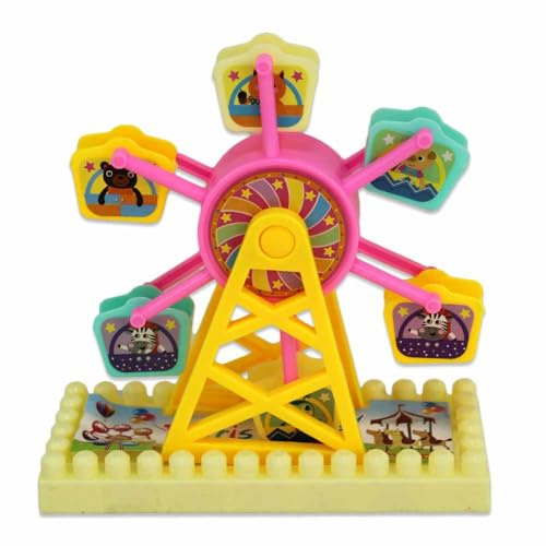 Spielzeug Riesenrad für Kinder - Buntes Design, 15 cm, Zum Zusammenbauen, Auf Karte verpackt