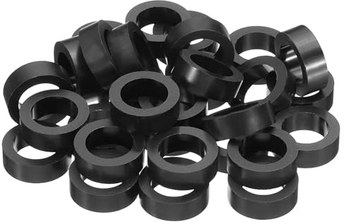 PATIKIL Rondelle in ABS Presa Elettrica M12, 30Pz 12,2mm ID, 18mm OD, 6mm L Senza Filettatura, Rondelle di Supporto Rotondo Spaziatori per Interruttori e Prese Hardware per Viti M12