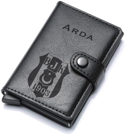 Besiktas Kreditkartenetui, Personalisierbar mit Namen, Geldbörse für Herren - Geschenkidee