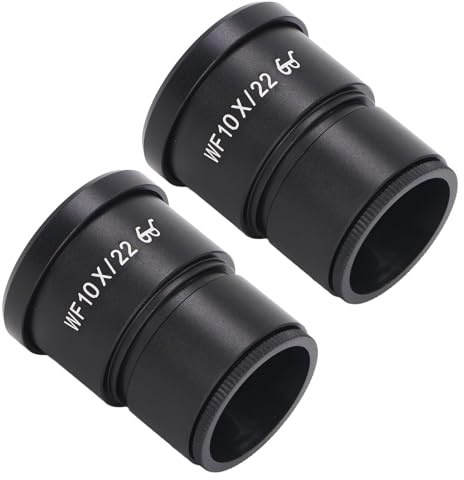 2 Uds Ocular Microscopio 10X Aleación Aluminio 30mm Tamaño Montaje Adaptador Lentes Ocular Biológico