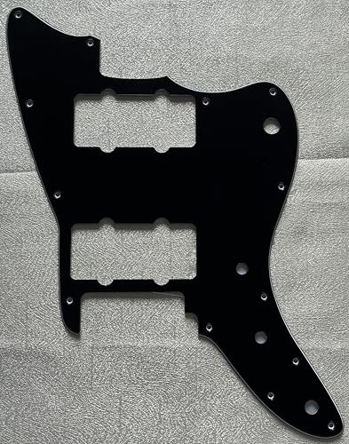 Pickguard für Squier Affinity Jazzmaster Style Gitarre Schlagbrett Schlagbrett Schlagplatte (3-lagig, schwarz)
