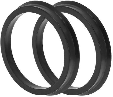 Hihaha Auto Radnaben-Zentrierringe 2 Stück Stoßdämpfend Polycarbonat | Schwarz, Außendurchmesser 66,1 mm, Innendurchmesser 56,1 mm, Dicke 10 mm, Direkter Ersatz, Für Fahrzeugradnaben