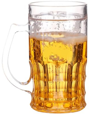 Prank Beer Tag, Prank Beer Cup - Prann Novelty Beer Mug 420ml a doppio strato,Coppa di bere creativa per novità bevande accessori per contenitori latte
