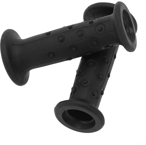 Paire de poignées de guidon de vélo en caoutchouc de 18 mm de diamètre intérieur pour vélo d'enfant BTWIN de 35,6 à 40,6 cm, matériau TRP, longueur 9,2 cm, 1 paire (G133 noir pai)