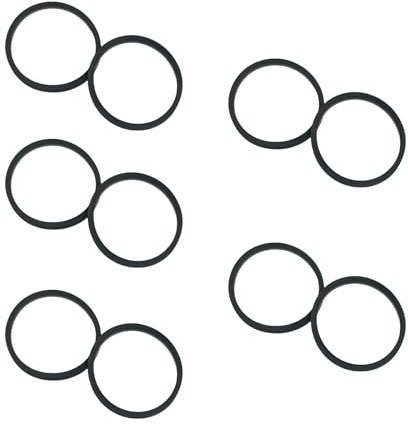 HAISENG Juego de 10 correas de transmisión de disco, anillos de goma para correa de motor de transmisión óptica, accesorio de reparación, pieza de repuesto para correa de transmisión óptica