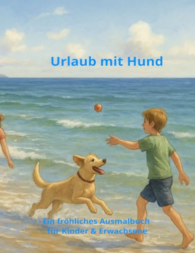 Urlaub mit Hund: Ein fröhliches Ausmalbuch für Kinder & Erwachsene (Happy Colouring Books)