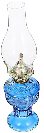 HIAKDOFT Retro Glas Kerosinlampe Vintage Öllampe Mit Klarem Hitzebeständigem Lampenschirm Sicherer Handwerkskunst Für Indoor-Dekoration Und Notbeleuchtung Geeignet Für Wohnzimmer Küche Und