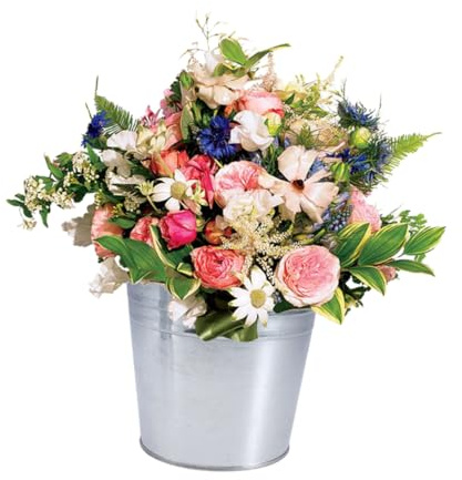 Kisangel 3pièces Pot De Fleurs Fer Vintage Seau à Fleurs pour Décoration Intérieur Jardinière Rétro Drainage