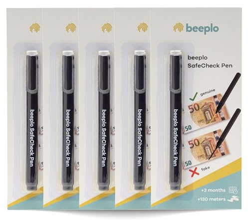 beeplo Geldscheinprüfstift SafeCheck Pen | 6000 Scheine pro Stift geprüft | Euro und Dollar | Sichere und sofortige Erkennung (5)