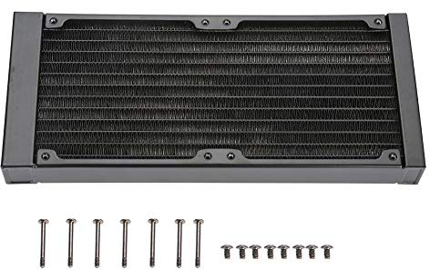 Ouitble Aluminium Radiator 12-Rohr-PC-Wärmetauscher 240mm Computer Wasserkühlung Chip-Kühlung Wasserkühler-Rohr Aluminiumheizkörper für PC