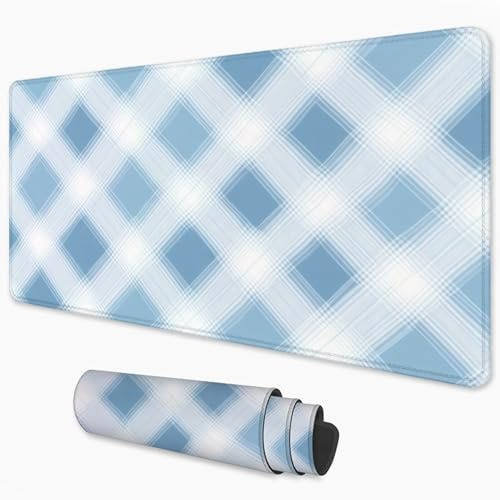 Alfombrilla Ratón Azul Mouse Pad 1000x500 mm, Grande Alfombrilla Gaming Raya con Superficie Especial Que Mejora la Velocidad y la precisión, Mousepad Impermeable para Gamers, PC y Portátil 3Y-362
