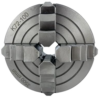 Drehfutter, 100 mm, Spirale, 4 Backen, unabhängig, K72-100, Mini-Metallfutter