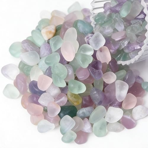 wuyukeji Edelstein Set,400G Trommelsteine kleine Edelsteine,Schmucksteine zur Dekoration für Aquarien, Blumentöpfe, Schmuckherstellung und Wohndekoration(Bunte Farben)