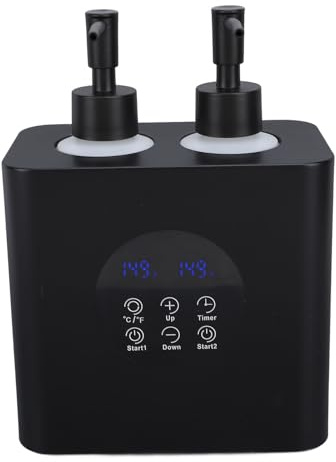 Luocute Massage Oil Warmer, Adjustable Temperature Electric Lotion Heater with 360 Degree Heating Technology 250ml Bottle Dispenser for Spa Salon Barbershop (UK Plug)