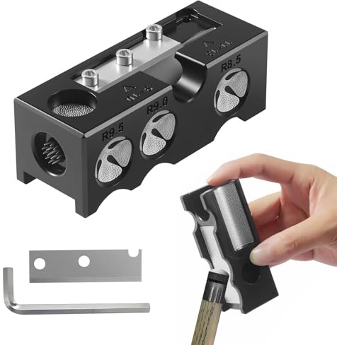 11-In-1 Snooker-Queuekopf-,Queuekopf-Formungsset Und Queuekopf-Reparaturset,Billard ZubehöR,Billard Queue Spitzen,Billiard Zubehoer FüR Die PräZise Wartung Und Reparatur Von QueueköPfen,Schwarz.