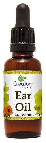 Creation Farm Ear Oil Drops with Mullein, Calendula, St Johns Wort, All Natural Herbal Relief for Earwax Removal, Earache Soothing, Itchy Irritated, Clogged or Dry Ears Made in USA