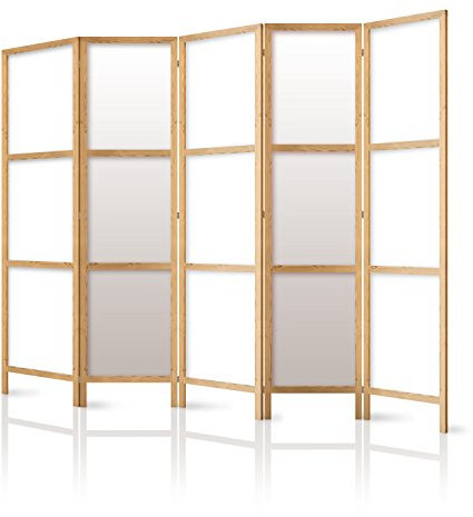 murando - Paravent Innen Raumteiler Holz Japan 225x172 cm 5-teilig Japanische Trennwand Raumtrenner Room Divider Mobiler Sichtschutz Spanische Wand Raum Abtrennung p-A-0009-z-c