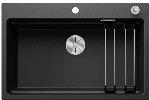 BLANCO ETAGON 8 – Évier de Cuisine en Granit pour Meubles Bas de 80 cm de Large – SILGRANIT – Gris – 525177