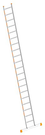 Layher Sprossenanlegeleiter 20 Sprossen / 575 cm Länge Topic 1054 Anlegeleiter Leiter 1054.020 Aluminiumleiter Klappleiter klappbar