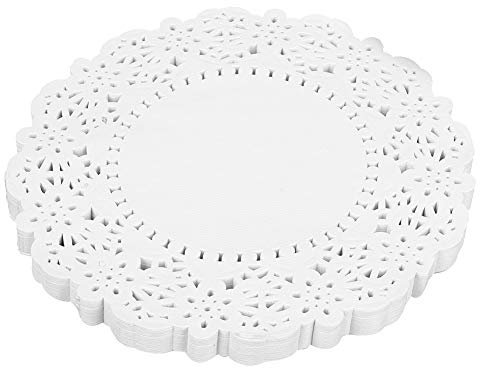 150 pezzi centrini di carta in pizzo bianco usa e getta per assorbire l'olio carte decorative da tavola tovagliette strumenti da forno accessori