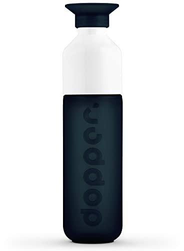 Dopper Original Trinkflasche 450ml Dark Spring - Wasserflasche auslaufsicher, BPA-frei, leicht - Wiederverwendbare Sportflasche für Fitness, Schule, Arbeit, Fahrrad, Uni