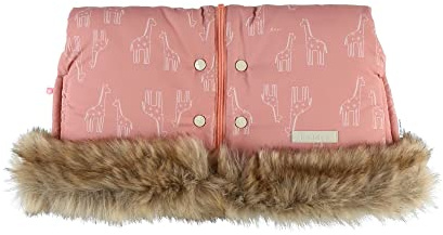 Noukie's Kinderwagen-Fäustlinge Rosa Giraffe
