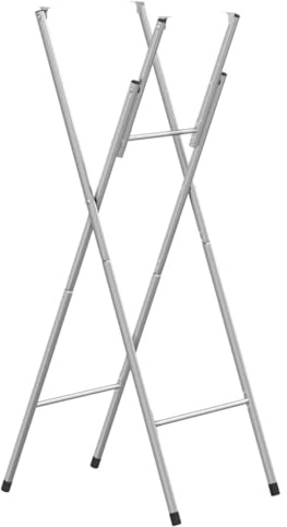 vidaXL Bartisch-Gestell Klappbar Silbern 45x53x108 cm Verzinkter Stahl
