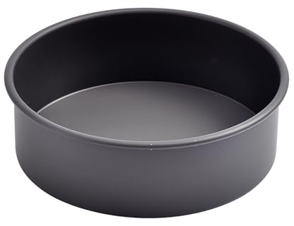 Round Cake Tin 20cm, Non Stick Fixed Base,Fridge and Freezer Safe,Deep Cake Pan 8 Inch