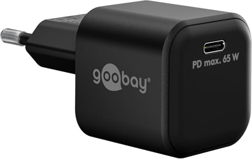 goobay 65369 USB C PD Schnellladegerät (65W) / Quick Charger/USB C Ladegerät für Samsung, iPhone, iPad und MacBook/Ladestecker/Ladeadapter für Steckdose/Netzteil für Ladekabel/schwarz