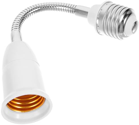 HOMSFOU Extensor De Portalámparas E27 Flexible De Pc Adaptador De Base De Bombilla Led Extensión Ajustable Para Garajes Talleres Uso Interior 7.75X1.37X1.37 Pulgadas