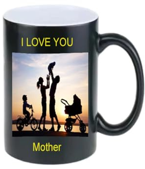 Ajoutez Votre Photo Ou Texte Personnalisé Tasse À Café À Changement De Couleur Tasse Personnalisée Bricolage Impression Tasses en Céramique Black2,200ml