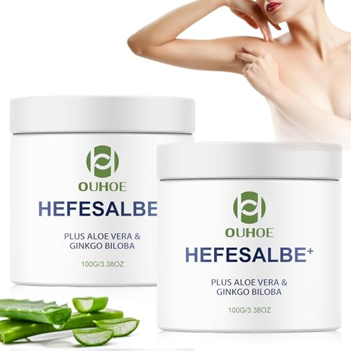 Hefe-Salbe, Yeast Ointment,Reibeisenhaut Creme,Hefesalbe Mit dem Plus an Aloe Vera & Ginkgo Biloba,Hautreparatur-Hefecreme für Reibeisenhaut und trockener Haut,Für alle Hauttypen(2 PCS) | Hefesalbe mit dem Plus an Aloe Vera & Ginkgo Biloba, für Reibeisenhaut und trockener Haut,Für alle Hauttypen(2 PCS)