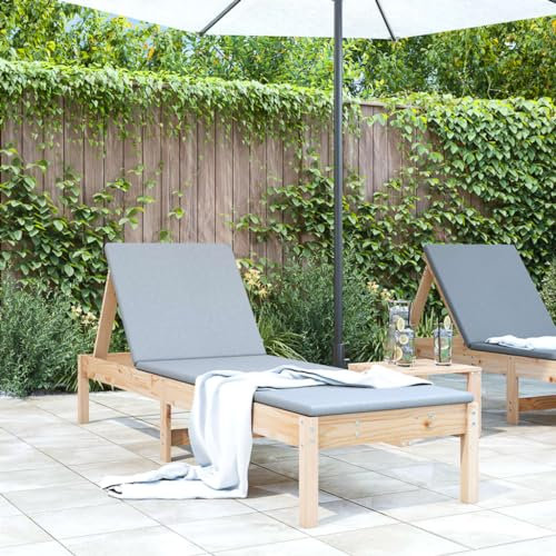 ShGaxin Tumbona Madera Maciza de Pino 199,5x60x74 cm, Tumbonas Jardin Exterior, Tumbona Playa, Tumbona Reclinable, Tumbona Piscina, Muebles Terraza - 825065